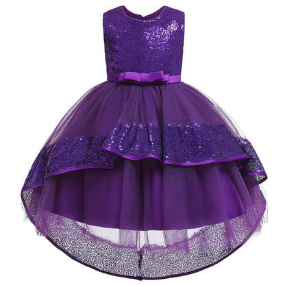 Vestido de Baile em Camadas babados