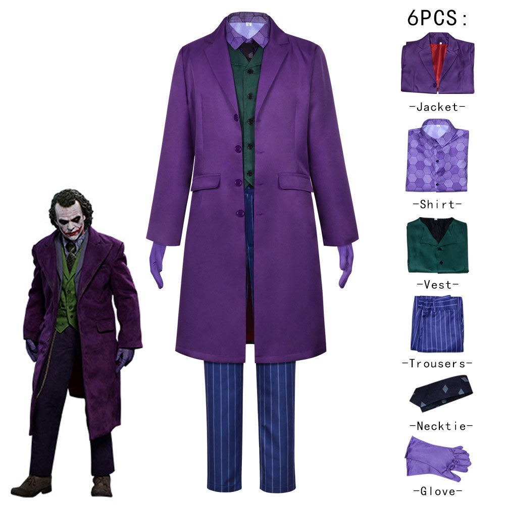 Traje do Coringa Cavaleiro das Trevas Jaqueta Roxa