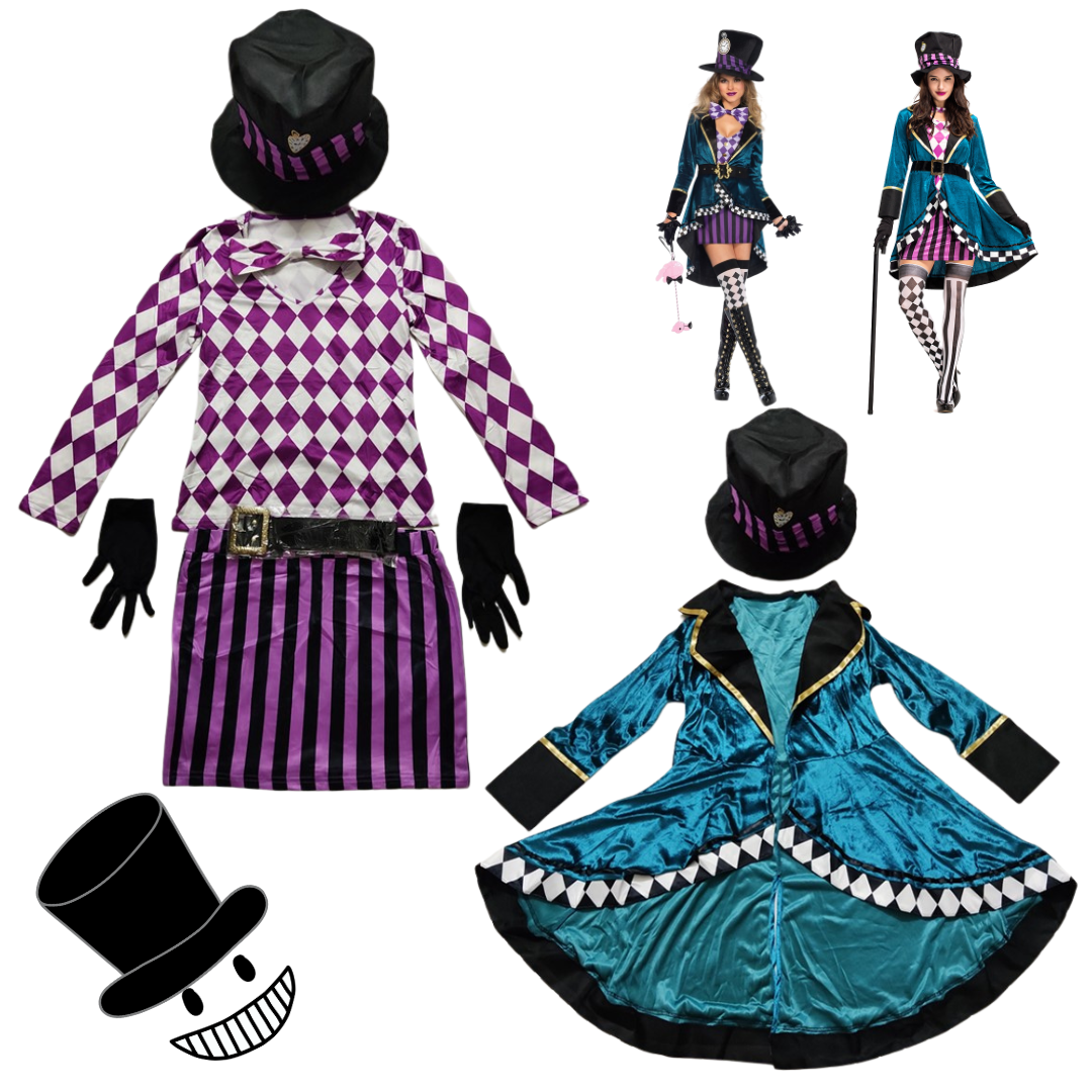 Fantasia Chapeleiro Maluco Luxo Feminina