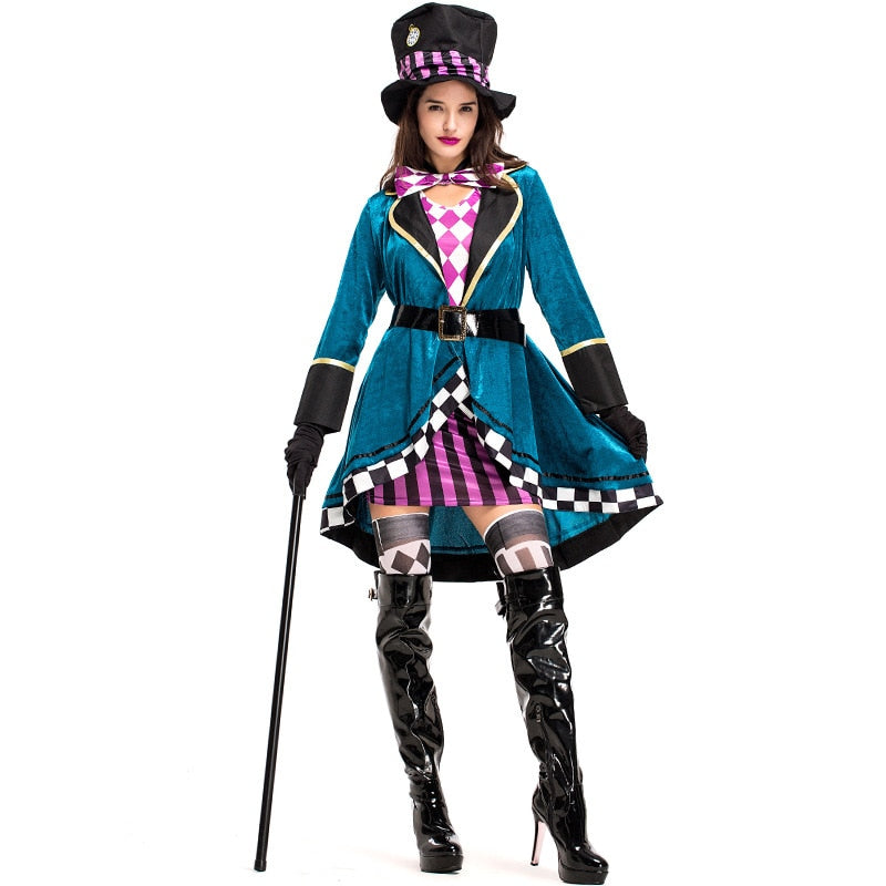 Fantasia Chapeleiro Maluco Luxo Feminina