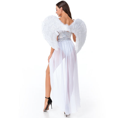 Fantasia de Anjo Feminino Adulto (Vestido+Asas)
