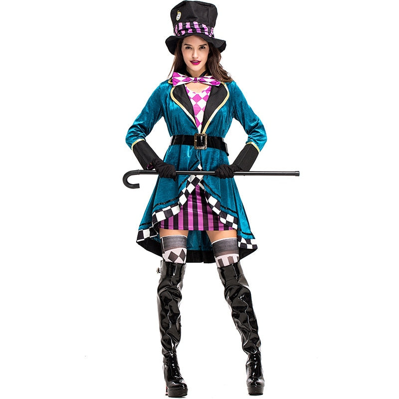 Fantasia Chapeleiro Maluco Luxo Feminina