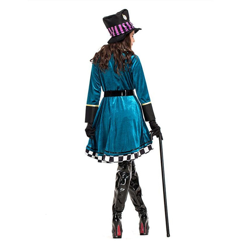 Fantasia Chapeleiro Maluco Luxo Feminina