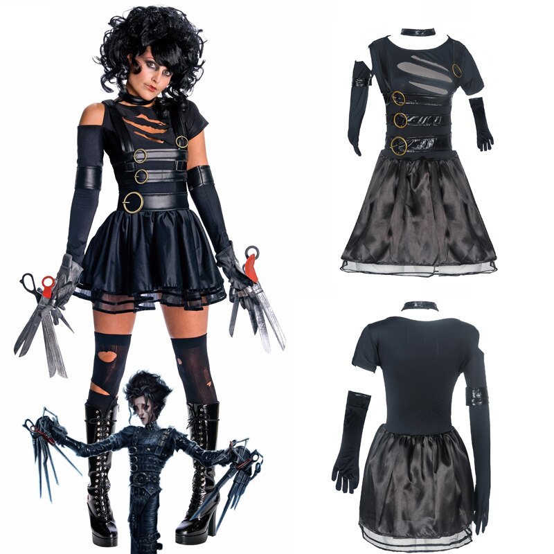 Edward Mãos de Tesoura Cosplay Feminino