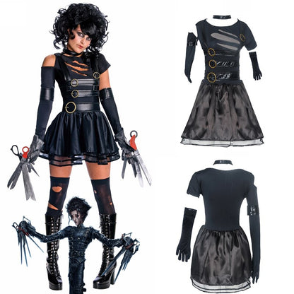 Edward Mãos de Tesoura Cosplay Feminino