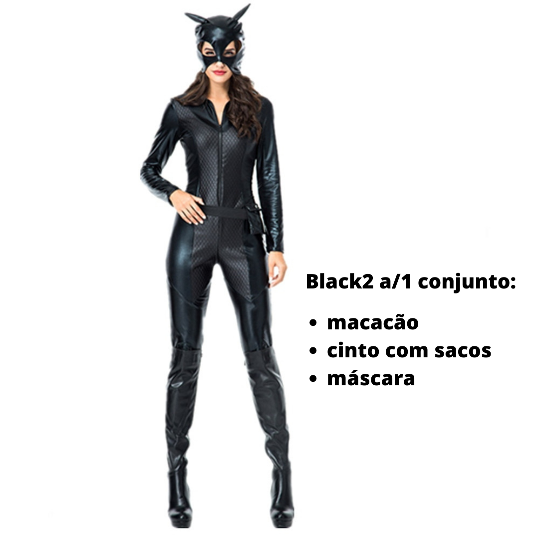 Mulher Gato Fantasia Cosplay