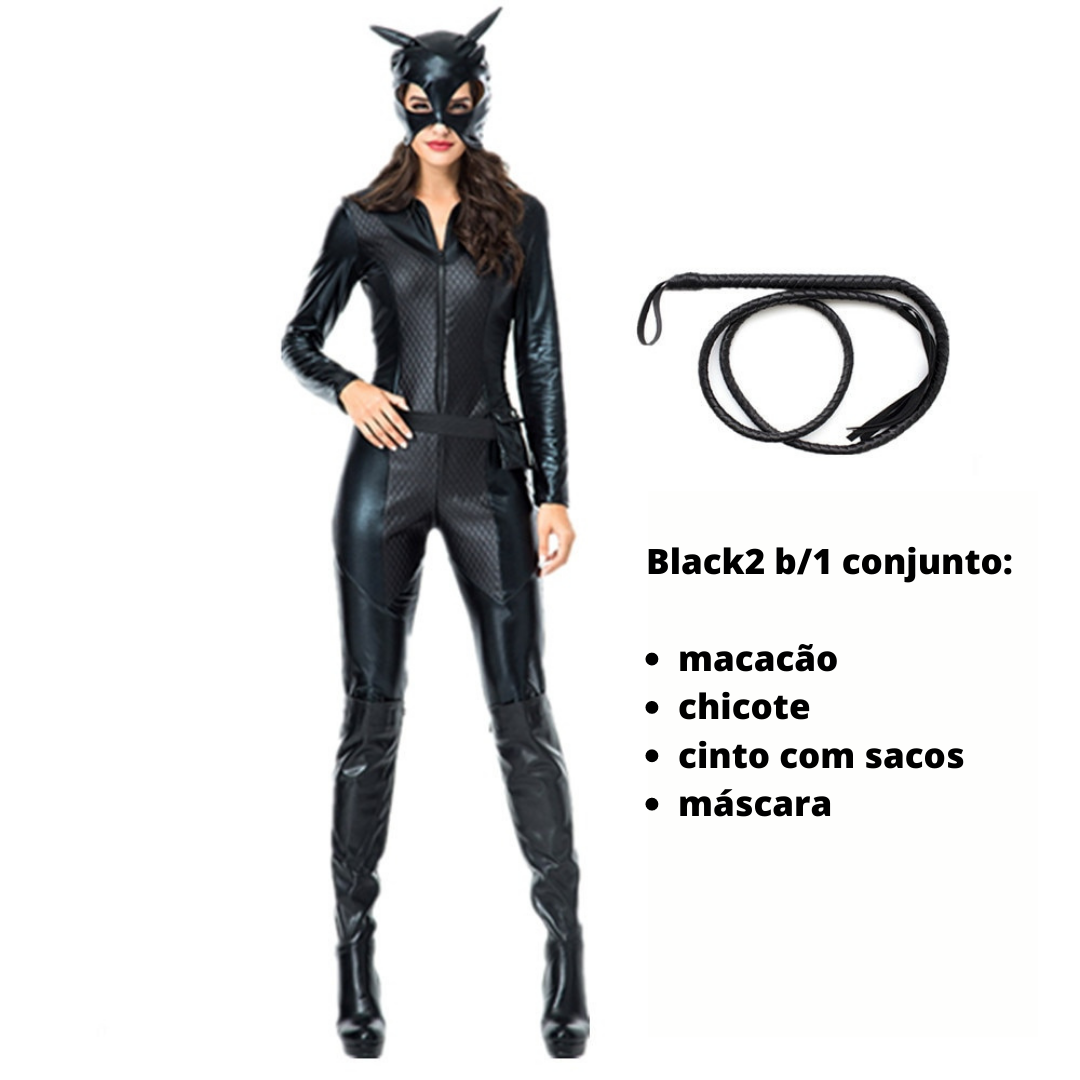 Mulher Gato Fantasia Cosplay