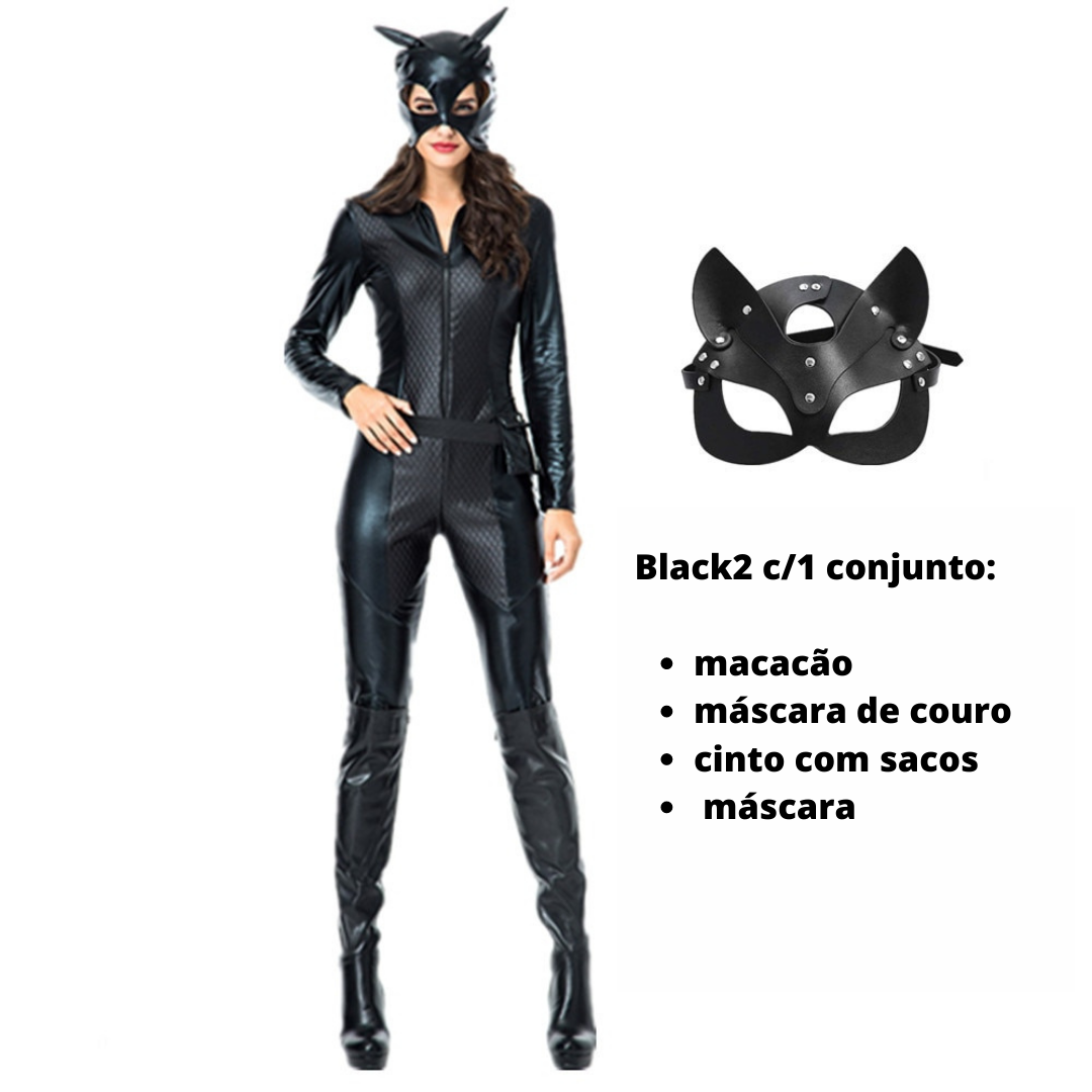 Mulher Gato Fantasia Cosplay