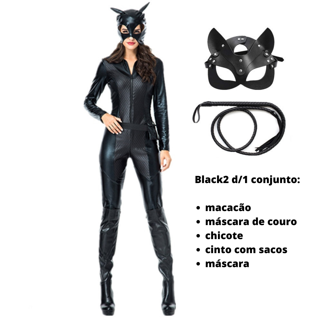Mulher Gato Fantasia Cosplay