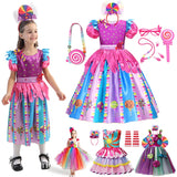 Fantasia arco-íris doce cosplay lollipop infantil
