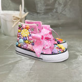 Sapatos arco-íris doce feitos à mão para Fantasia