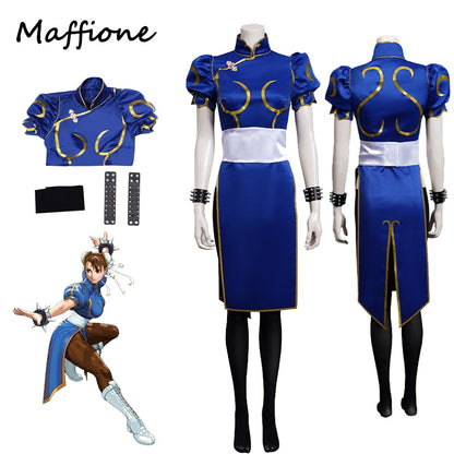 Chun Li Cosplay Conjunto Completo