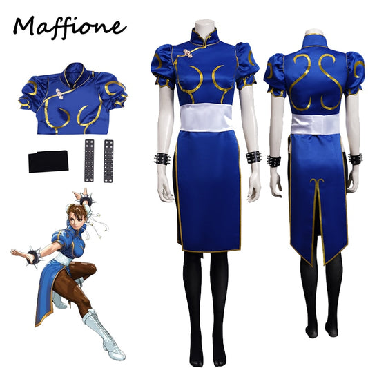 Chun Li Cosplay Conjunto Completo