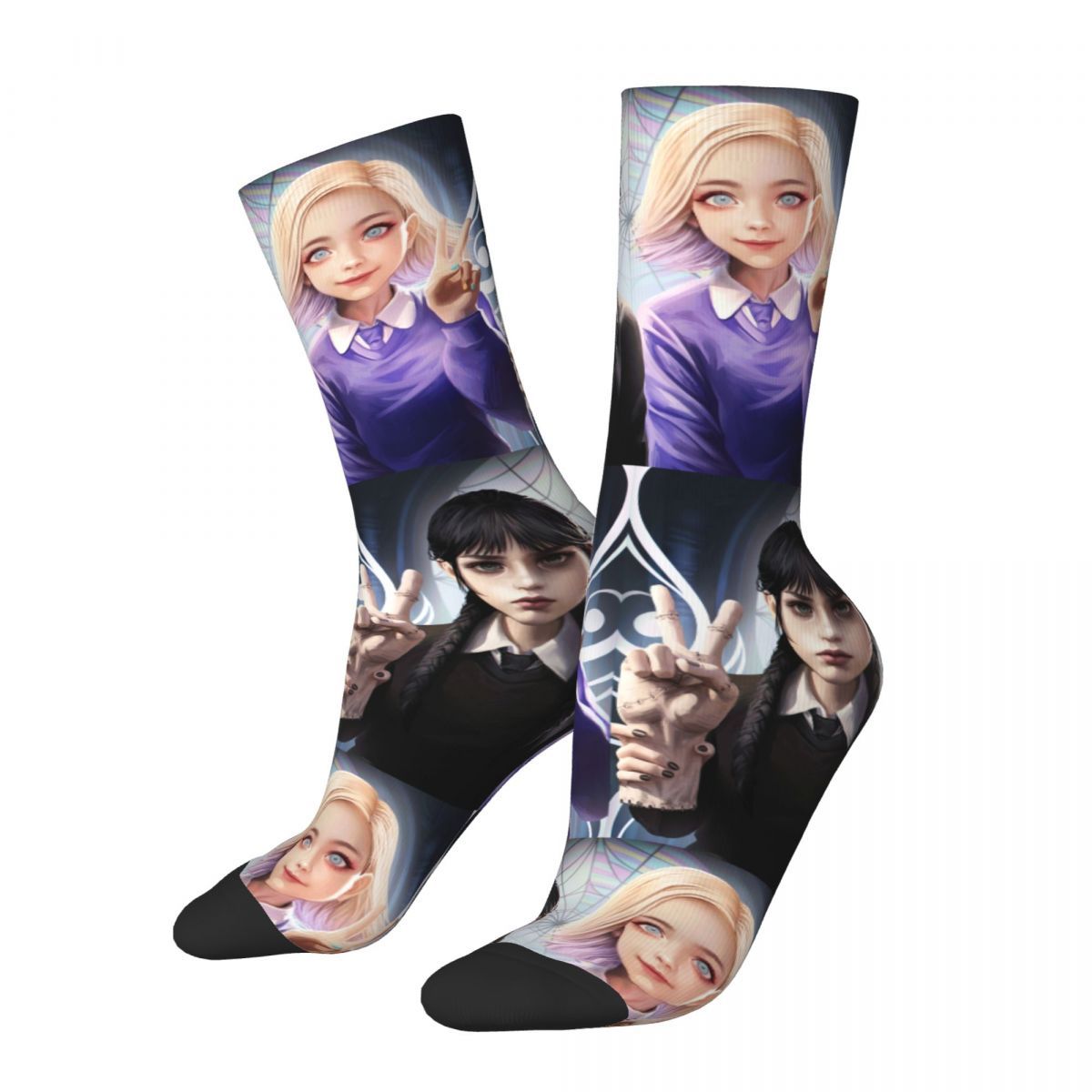 Meias Temáticas Wandinha Addams