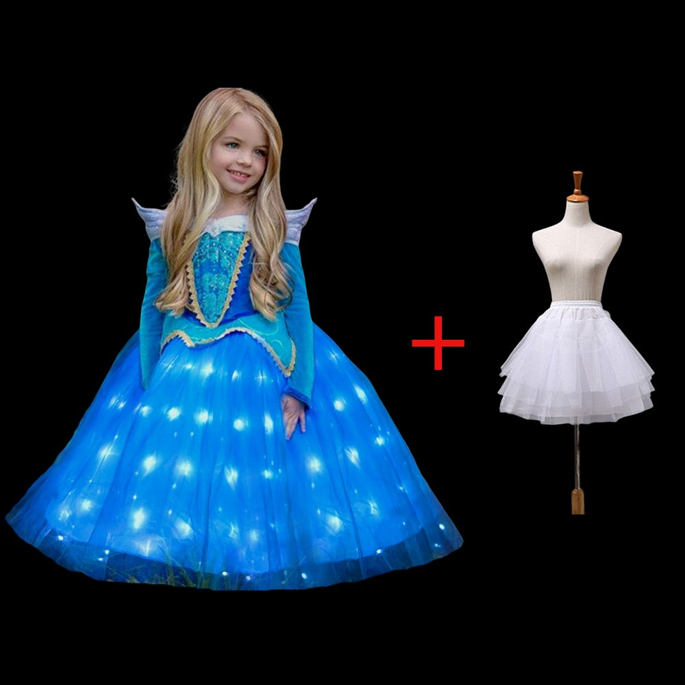 Vestido bela adormecida azul hot sale