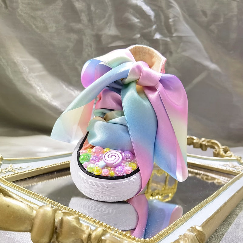 Sapatos arco-íris doce feitos à mão para Fantasia