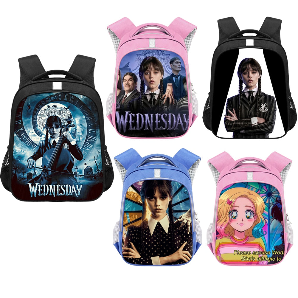 Mochila Escolar Temática Wandinha Enid