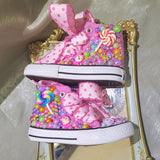 Sapatos arco-íris doce feitos à mão para Fantasia