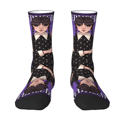 Meias Temáticas Wandinha Addams