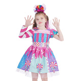 Fantasia arco-íris doce cosplay lollipop infantil