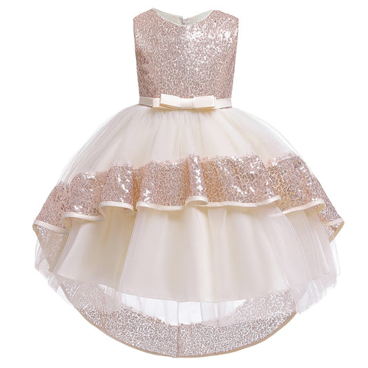 Vestido de Baile em Camadas babados