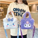 Bolso bandolera de felpa de anime