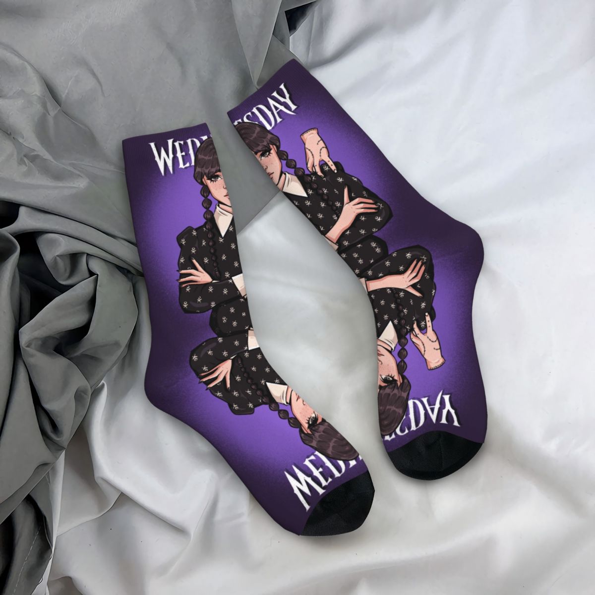 Meias Temáticas Wandinha Addams