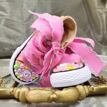 Sapatos arco-íris doce feitos à mão para Fantasia