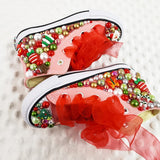 Sapatos arco-íris doce feitos à mão para Fantasia