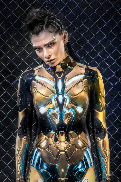 Robô Tecnologia Futuro Steampunk Cosplay